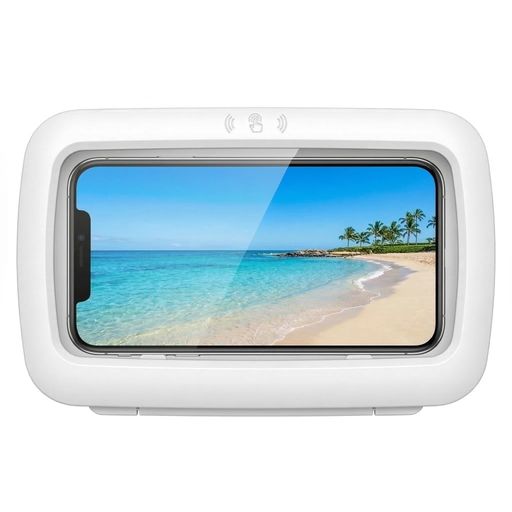 お風呂 スマホ 防水ケース 壁掛け スマホスタンド 360°回転 角度自由調整 タッチ操作対応 強力粘着 防水カバー 浴室 キッチン対応 6.8インチ以下