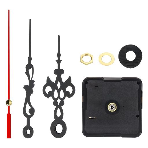 スレッドの長さ:5 mm;ムーブメントシャフトの長さ:12 mm;ムーブメントボックスのサイズ:56 x 56 x 16 mm(縦 x 横 x 厚さ);時計の針の長さ:60 x 88 x 87 mm(時針 x 分針 x 秒針);時計フェースの厚さに適したサイズ:2-3 mm 利点:無音時計仕掛け。スーパーサイレントスキャンデザインを採用した時計ムーブメントは、ノイズがなく、静かな環境を提供します。時間の正確さ:1日の誤差は1秒以内です。この電池式時計仕掛けは低消費電力で、単三電池1本(別売り)が必要です。 取扱説明:1. ムーブメントを時計フェースのスロットに挿入します。2. ムーブメントシャフトにワッシャーとナットを取り付けます。3. 時針、分針、秒針を順番に12時の位置に配置します。 用途:DIY時計仕掛け交換キットは、クロスステッチ、立体刺繍、クラフト時計、フレームレス描画時計、12888などに適しています。修理、交換に適しており、さまざまなスタイルの時計フレームにも適しています。 注意:1. 時計仕掛けのサイズをご購入前に確認し、時計に適合するかどうかを確認してください。