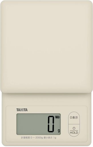 Kitchen Scales - タニタ洗えるスケール2kgベージュKW-2G01-BE