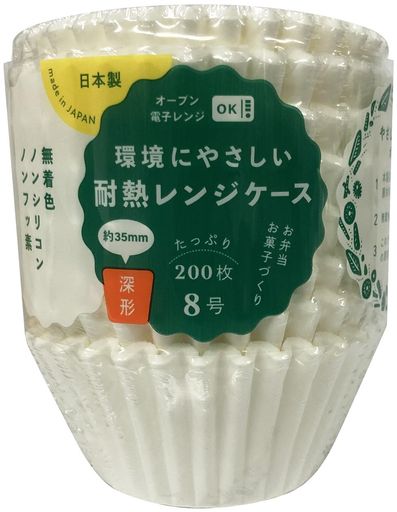 素材:耐熱耐油紙 生産国:日本 本製品は適切に管理された木材を原材料とした紙を使用した環境配慮型商品です。 シリコン・フッ素は不使用、無着色です。 お菓子作りに、お弁当作りにご利用ください。電子レンジ・オーブンの使用可能です。