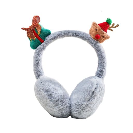 [RUIXIA1]イヤーマフ子供防寒耳あてキッズクリスマスサンタイヤーマフ可愛いふわふわキッズ耳カバー伸縮保温アウトドアスキー耳あて自転車通園通学お出かけ雪遊び小学生プレゼントピン…