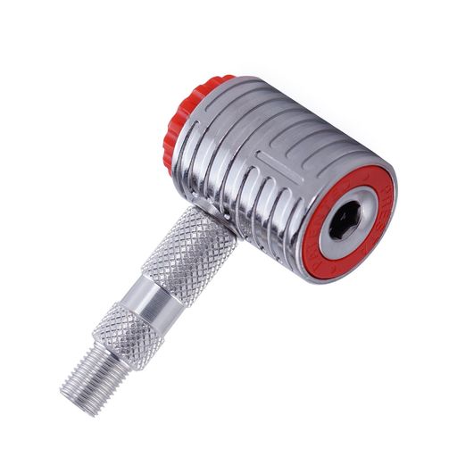 711L仏式エアチャック-プレシジョンゲージインフレーターアタッチメント仏式バルブ自転車タイヤ用(ねじタイプ赤い)