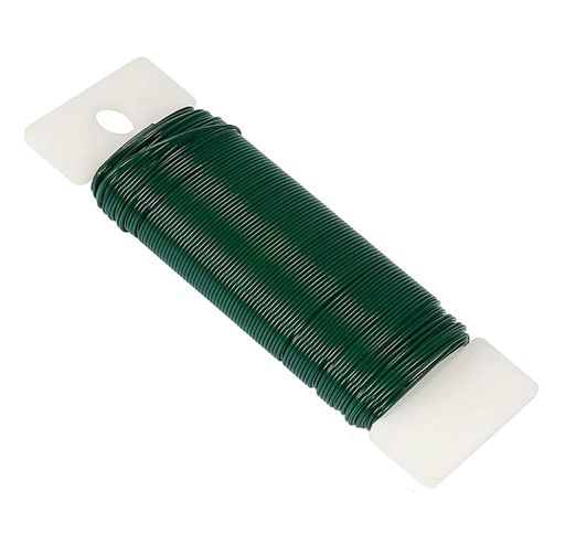 YFFSFDC塗装鉄線緑リースワイヤー22#約35m/巻柔軟な花芸飾りワイヤー造花花資材クリスマスリース飾りDIYクラフト家庭菜園園芸用品