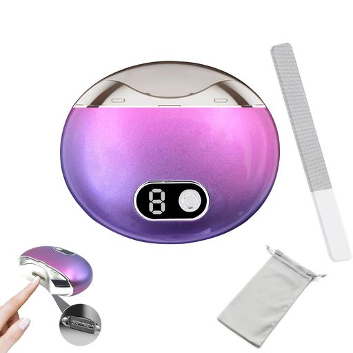 Hipuwu電動爪切り【2024年革新】自動爪切り三段階スピード電動つめきりType-C充電式電動爪削り小型低騒..