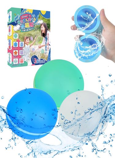 KIMINOスプラッシュボール【日本製】水風船割れない何度も使えるシリコン製造水爆弾セルフシール夏の水遊び用おもちゃ水遊び用ボール繰り返し夏祭りイベント用品夏定番の遊び水風船合…