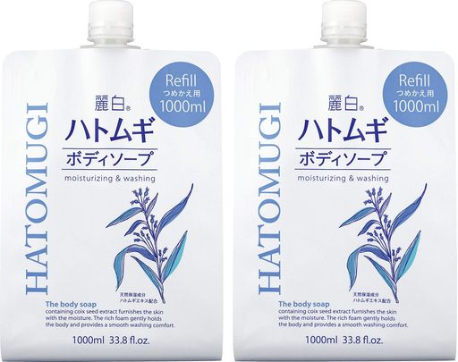 Soaps, Body Washes - 【まとめ買い】麗白ハトムギボディソープ詰替用1000mlx2個