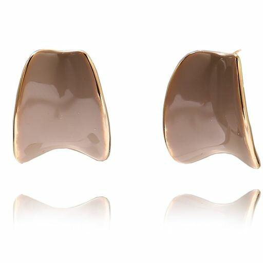 MOUP Zircon Semi-Circular Cute Simple Design Sparkling Fashion Earrings for Women Popular Hypoallergenic Ring Earrings 18K Gold Earrings Women's Earrings