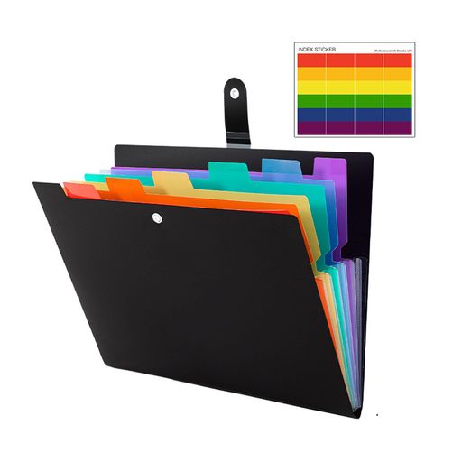 【ドキュメントファイル仕様】サイズ:32.5*24cm素材:PP対応サイズ:A4仕分けファイルポケット数:7ポケット、パッケージ内容:7ポケットファイルケース*1、 【大容量で収納力抜群】大容量拡張ドキュメントスタンドは7個のポケットがある、各内層は独立管理、書類、納品書など約500枚を収納できます。スナップファスナーが付き実用性が高いドキュメントスタンドて、きちんと閉められてファイルの紛失や書類の飛び出しを防止できるのでご安心ください。 【高品質で耐久性ある】高品質なポリプロピレン(PP)素材で作られた書類整理ファイルは丈夫でしっかりしており、変形しにくく、裂けにくくて、耐久性に優れ、長期間繰り返し使用できます。耐水・防汚仕様A4ドキュメントスタンドで、雨に濡れる心配がありません。貴重な書類をしっかりと保護し、安心して利用できます。 【仕分けファイル分類便利】ドキュメントファイルの内側はカラフルで、書類を色別に分類できます。また、A4ドキュメントファイルにはラベルが付いており、、さまざまな書類を見つけやすく整理できます。さまざまな書類整理・小物分類に使用できます。