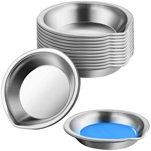 プラモデル塗装セットステンレス塗料皿12個セット水彩パレットラウンド塗料トレイペイントパレット塗料皿ガンプラ塗装セットDIY塗料パレット絵皿プラモデル塗料用ホビー用塗装用具