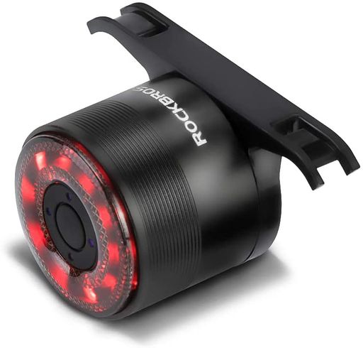 ROCKBROS自転車テールライト光センサー五つの点灯モード80時間持続IPX6防水USB-C充電テールランプサイクルライトアルミ合金バッテリー残量表示取り付け簡単ロードバイククロスバイク昼夜…