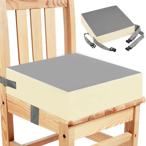 高さ調節お子様用クッションこどもお食事座布団ダイニングチェアクッションポータブル取り外し可能ハイチェアブースターキッズ用ウォッシャブルいチェアシートパッドマット布ストラ…