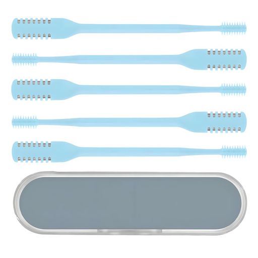 TUMETINSS鼻毛カッター手動ブルー5本セットはなげカッターメンズレディース安全痛みなし携帯便利水洗い可能鼻毛処理