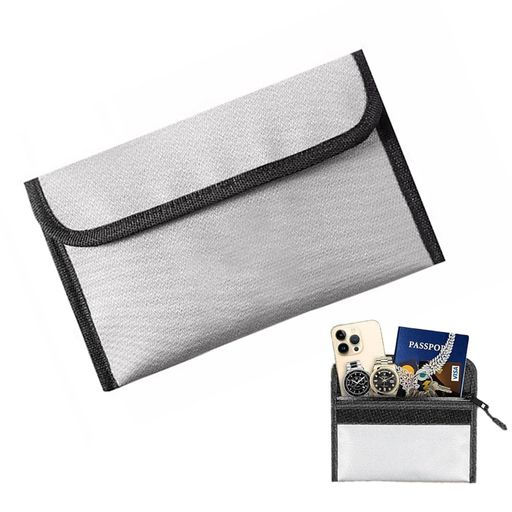 QUANTALY 耐火バッグ 20*12cm 防水ファイルバッグ 書類保管ケース セーフテ 貴重品...