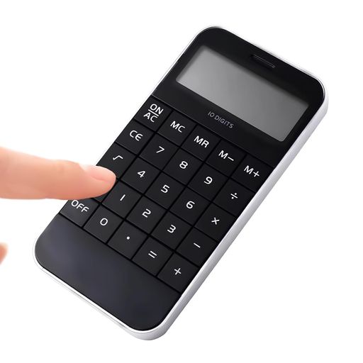 KDSSYFT小型電卓計算機10桁ミニ小型計算器ポータブル電卓ビジネス便利軽量事務用品家庭用(ブラック)