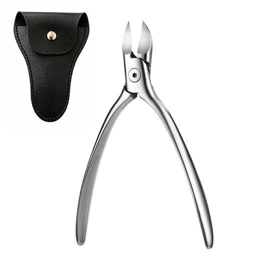 【セット内容】爪切り 1 個(収納ポーチ付)、サイズ:約 12.3cmx7cm。カラー:シルバー。(寸法は人工測定のため、誤差が生じる場合がありますのでご了承ください。) 【全ステンレス一体成型】高純度ステンレス鋼を使用した一体構造で、錆び・変色に強く水洗いに対応。長期間にわたり切れ味を保つことができます。 【25° カーブブレード+ワイドニップ】硬い厚爪・巻き爪・陥入爪(内生爪)専用設計。25 度のカーブ刃と広幅ニップにより、スムーズな切断が可能です。一度の切断で滑らかな切り口に仕上がります。 【スリム先端デザイン】細身の先端が爪の隅々まで届き、ささくれや甘皮の処理にも対応します。 【省力スプリング+人間工学グリップ】内蔵スプリングにより切断時の負担を軽減。ソフトハンドルが手にフィットし、安定した操作を実現します。