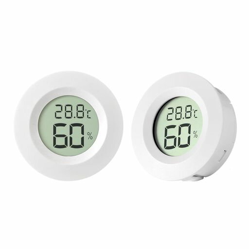 BOCAIDHKミニ湿度計&温度計デジタル液晶スクリーン粘着/嵌入使用可能家庭飼育室爬虫類花屋部屋用2本セ..