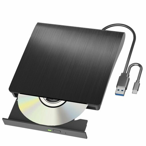 ブルーレイドライブ外付けブルーレイプレーヤー外付けUSB3.0&Type-C両接続BD/CD/DVD読取/書込可薄型軽量外付けブルーレイドライブBlurayドライブ外付けBDCDDVDドライブ外付けブルーレイ