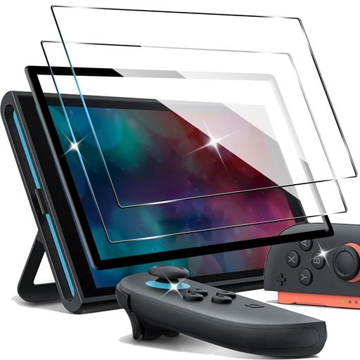 kawaylJP【2枚セット】Switch2用ガラスフィルムSwitch2保護フィルム【日本旭硝子製】硬度9H耐衝撃アンチスクラッチ高透過率気泡飛散防止指紋防止撥水撥油気泡なしラウンドエッジ加工簡単貼…