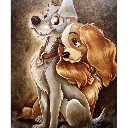クロスステッチキットダイヤモンドの絵画犬のカップルダイヤモンド塗装ダイヤモンドアート全面貼り付けタイプビーズアート5DモザイクアートハンドメイドDIY手芸キット(特別活動)30x40cm