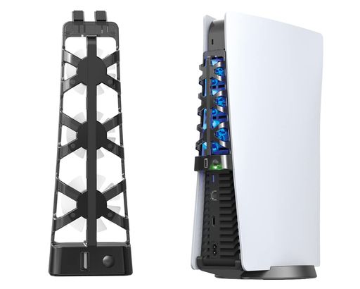 ElecGearPS5外部自動冷却ファン、USBターボクーラー自動温度センサー制御ラジエーター熱排気オリジナルPlayStation5UltraHDおよびDigital用-(Slim/Proには対応していません)