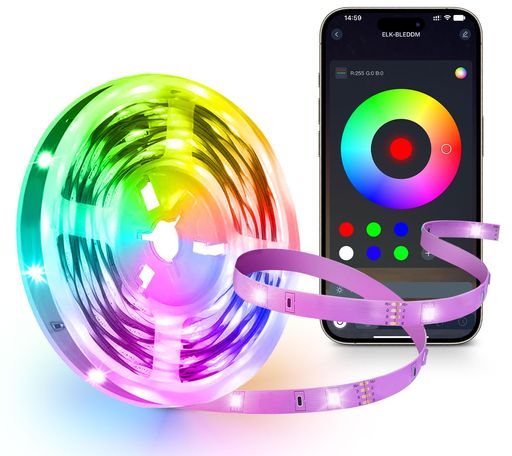 IYGLKDLEDテープライト15MRGB音楽LEDテープ5Vアプリ制御ledstriplightフルカラーledlight屋内用テープライト間接照明ハロウィーン・クリスマス・パーティー雰囲気装飾イルミネーション