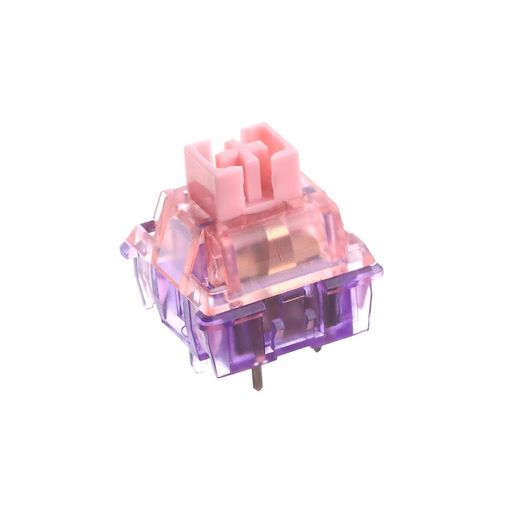 EPOMAKER Flamingo リニア メカニカル キーボードスイッチ 35ピース 47gf POMステム デュアルスプリング DIY ゲーミングキーボード用 PCハウジング付き 35gf初期力 工場潤滑スイッチ(Flamingo,Linear)