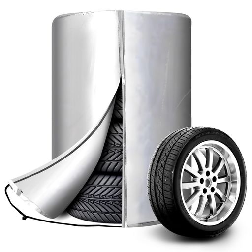 タイヤカバー室外オックスフォード420D生地厚手4本タイヤ保管タイヤ収納汚れ防止防水防塵防風耐久UVカットシルバーコーティング