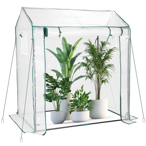 ビニールハウス家庭用ビニール温室小型家庭菜園寒さ/霜/雨/風対策温室ビニールベランダ虫/鳥よけ家庭用ビニールハウス窓/暖簾/ペグ付チャック開閉温室ハウス工具不要組立簡単室内室外…