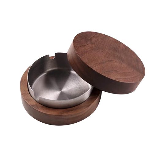 DIFEIUKI灰皿木製蓋付きおしゃれステ�