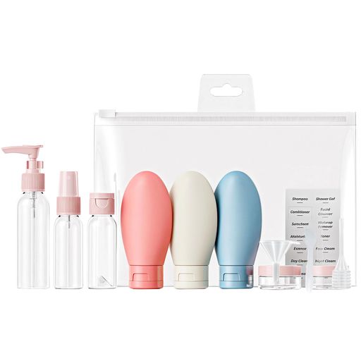 Doyimeトラベルボトル【11個】小分けボトル詰め替えボトルトラベルコンテナーPP密封性漏れ防止残量が見える透明ポーチ付き持ち運び液体用化粧水用香水クリームシャンプーリンス乳液旅…