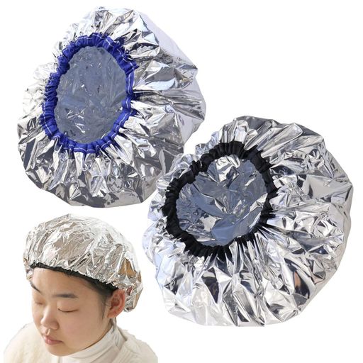 QuickYenアルミ帽子2個入りシャワーキャップヘアキャップトリートメントキャップ保温防水トリートメン..