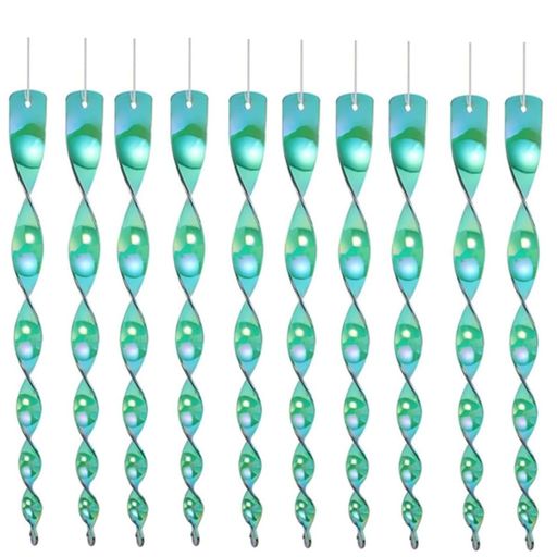 樂天商城 - 鳥よけ棒鳥よけ鳩よけスズメ撃退鳩鳥対策グッズ太陽光反射棒吊り下げ式果樹園庭用ガーデン用品(緑10個セット)