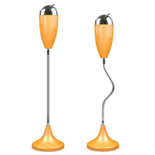 Ocaatechスタンド灰皿ふた付きおしゃれ屋外室内兼用ステンレス(黄色)