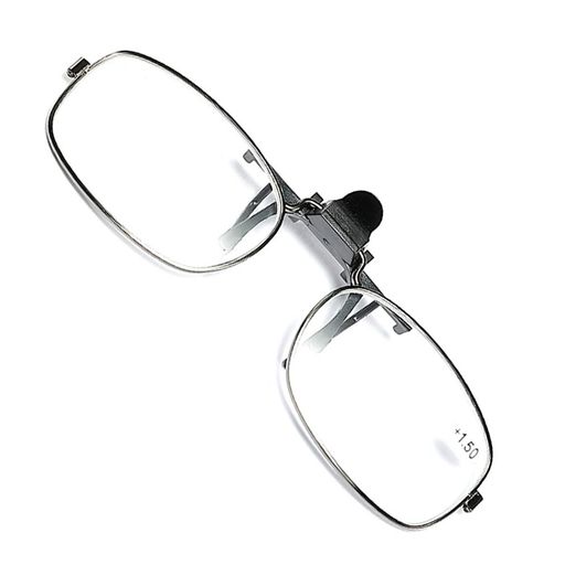  クリップオン 跳ね上げ 老眼鏡 めがねの上から 前掛け式 釣り 遠足 (Black, 3.0)