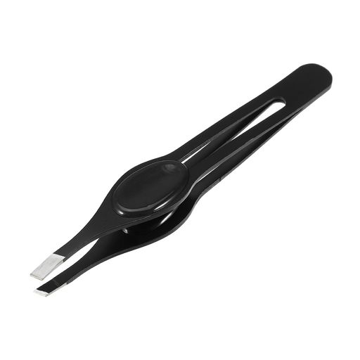 VOCOSTE毛抜き眉毛クリップ先斜めでピンセット眉毛抜き鼻毛ヒゲとげぬき脱毛9.6x1.6cm黒