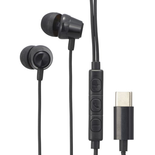 オーム電機AudioCommイヤホンマイク有線USBType-CステレオイヤホンブラックHP-B173N-K03-2389OHM