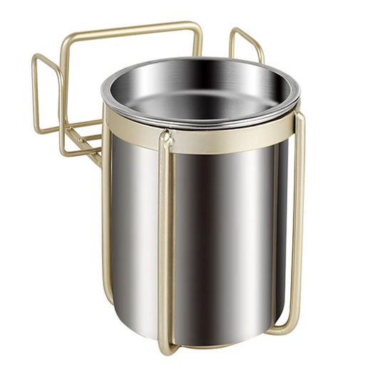 Xuptor壁掛け式たばこビン灰皿、ステンレス鋼、モダン、銀色、灰色、ふた付き