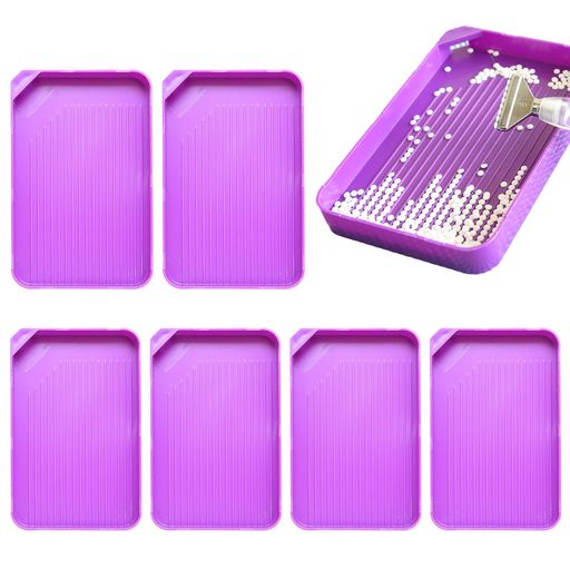 nalainaプラスチックビーズトレイ【6個】ビーズ仕分けトレイ収納ダイヤモンドラインストーンプレートトレイコンテナクロスダイヤモンドペインティングツールDIYクラフト用