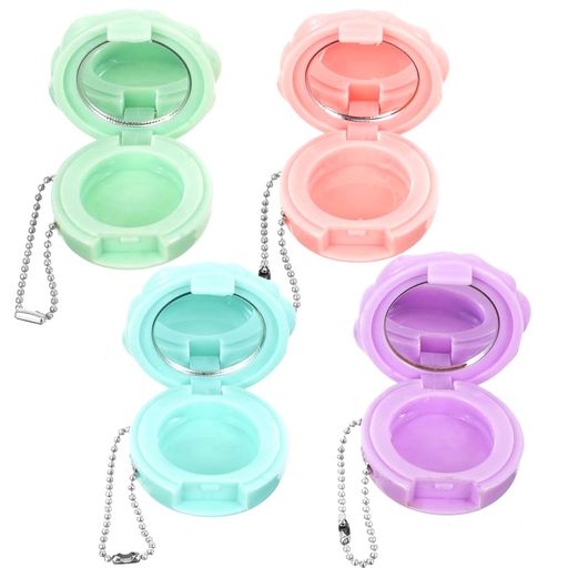 PACKOVE4個セット空リップスティックケースアイシャドウ用詰め替え容器女性用コンパクトサイズ旅行や持ち運びに便利1.30x1.30x0.51インチ軽量化粧品ジャー