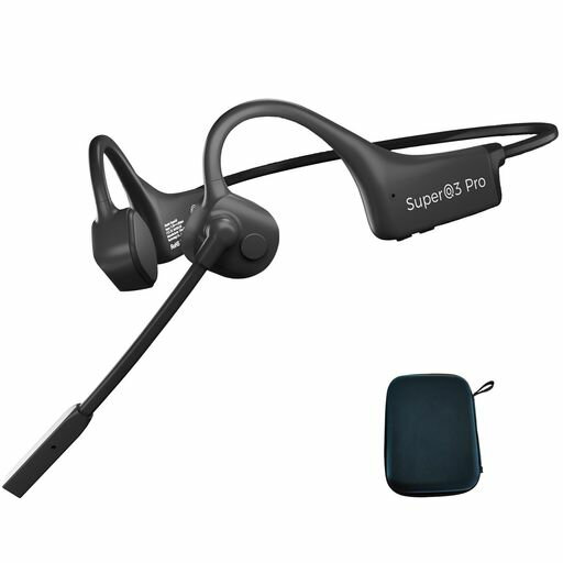 骨伝導イヤホンbluetoothマイク付きノイズキャンセリングマイククリアな通話体験こつでんどうヘッドセット耳を塞がないオープンイヤーヘッドホンIP55防水Type-C急速充電8時間連続再生運転…