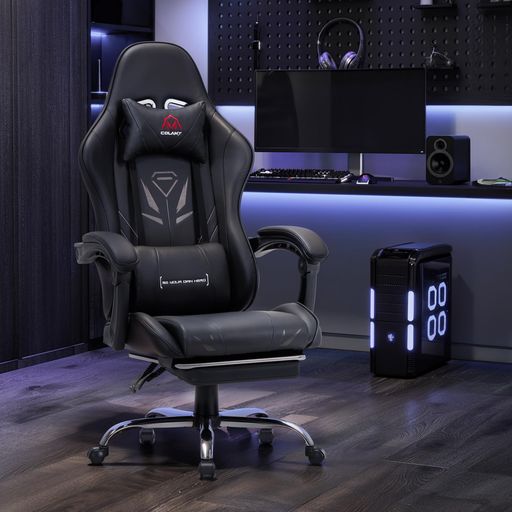 【人間工学に基づいたデザイン】人間工学に基づいた設計で、幅広の背もたれと厚みのある座面クッションが特徴です。このゲーミングチェアは体をしっかりと支え、長時間座っても快適な座り心地を保ちます。また、椅子の傾きに合わせて動く「連動アームレスト」...