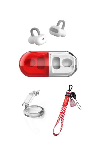 水月雨MoondropPillセットオープンイヤー型ワイヤレスイヤホンイヤーカフイヤホンオープンイヤーワイヤレスBluetooth6.0開放型耳挟み式【IPX4防水/最大28時間再生/AIノイズキャンセリング/