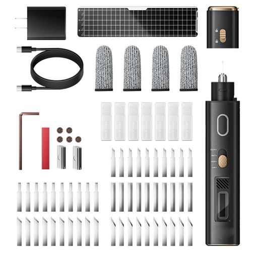 Pomya超音波カッター、有線超音波切断ツール、40kHz、交換用ブレード50枚と35Wアダプターが付属、3Dプ..