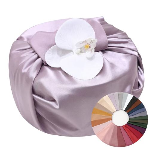 風呂敷大判ふろしき風呂敷包みお弁当ふろしきマフラーヘッドスカーフハンカチビニールシルク纯色冠婚葬祭ポリエステルお(110*110薄いパープル)