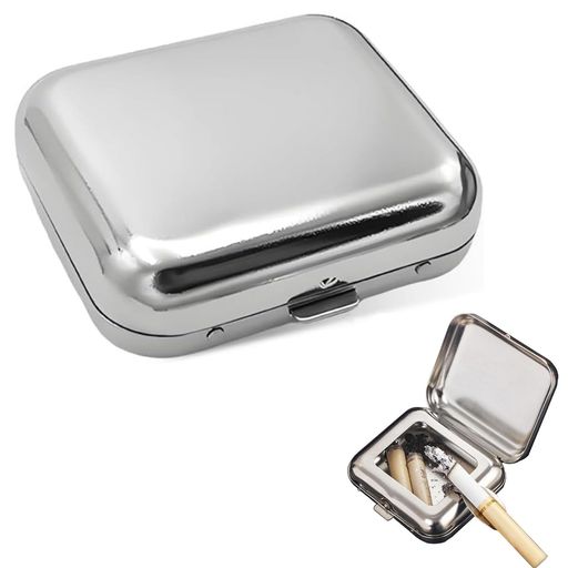 携帯灰皿金属製吸殻入れおしゃれ軽量小型防水携帯用屋内屋外アッシュトレイ多機能オフィス車パティオ