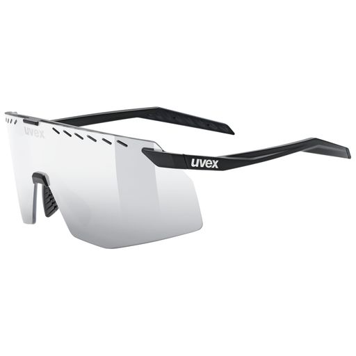 [ウベックス]スポーツサングラスUV400くもり止めミラーレンズ自転車/ランニング/アウトドアpacestageブラックマット(シルバー