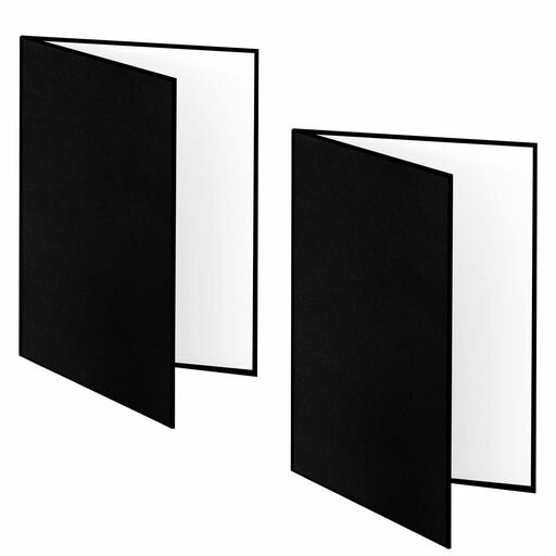 YUOCUレフ板反射板2枚セット3-in-1ライティング道具商品撮影用29.7x42cmA3サイズで3色対応-銀/白/黒補光/吸光/輪郭強調縦式折り畳みコンパクト