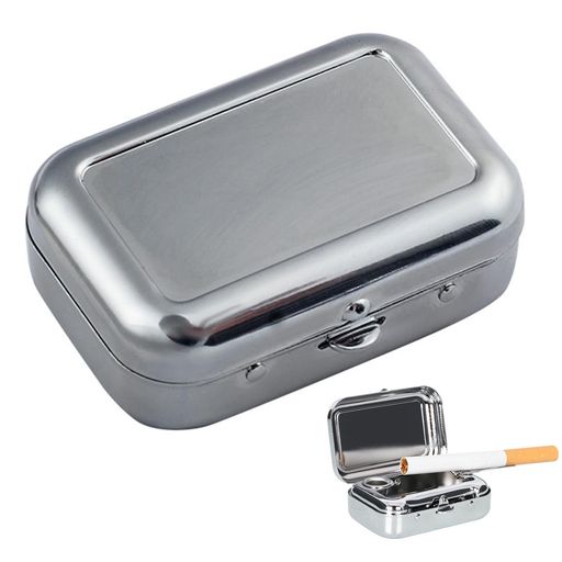 EsiFare携帯用灰皿携帯灰皿携帯灰皿大容量おしゃれオフィス耐久性気密性車内など小物いれ屋内屋外車旅行登山ハイキングポータブル約6*4*2CM約50g