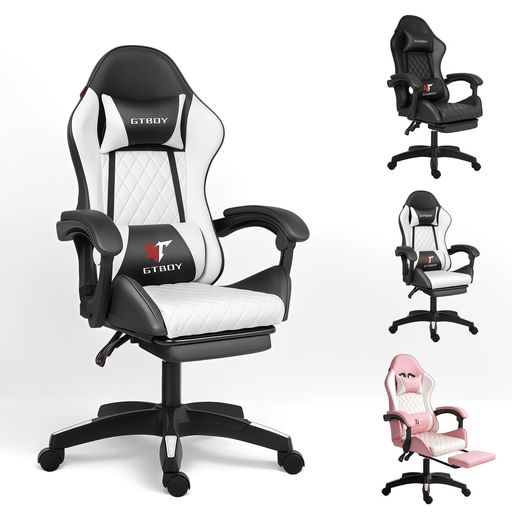 ⭐人間工学x長時間疲れない座り心地:人間工学に基づく調整可能ヘッドレスト&amp;ランバーサポートが腰と首を完全ケア。ロッキング機能付きで、デスクワーク・ゲーム・リラックスそれぞれに最適な角度を簡単調整。在宅ワーク・テレワーク・長時間ゲーム...