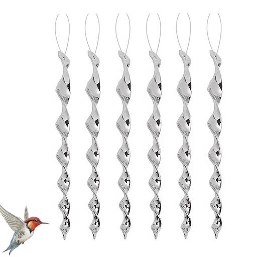 Solxion鳥よけ鳥避け棒鳥よけグッズカラスよけからす撃退カラス対策鳩鳥対策グッズ鳥害対策駆除防鳥庭果樹園ガーデン用品農作物被害対策太陽光反射棒(6)